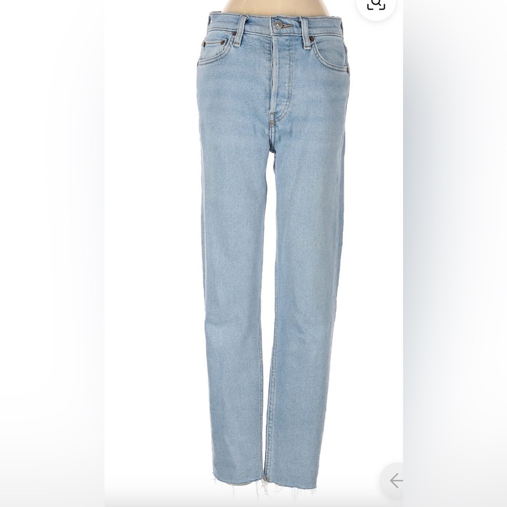 Re/Done Classic Blue Denim Boyfriend Jeans